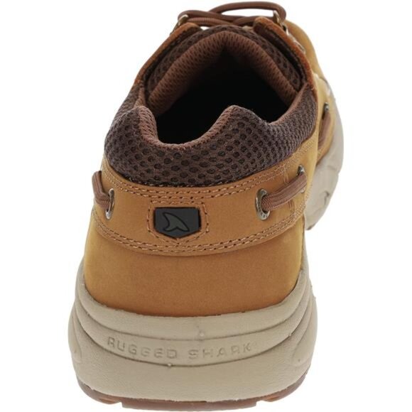 Rugged Shark Men\'s Atlantic Classic Casual Boat Shoe with Cushioned Support